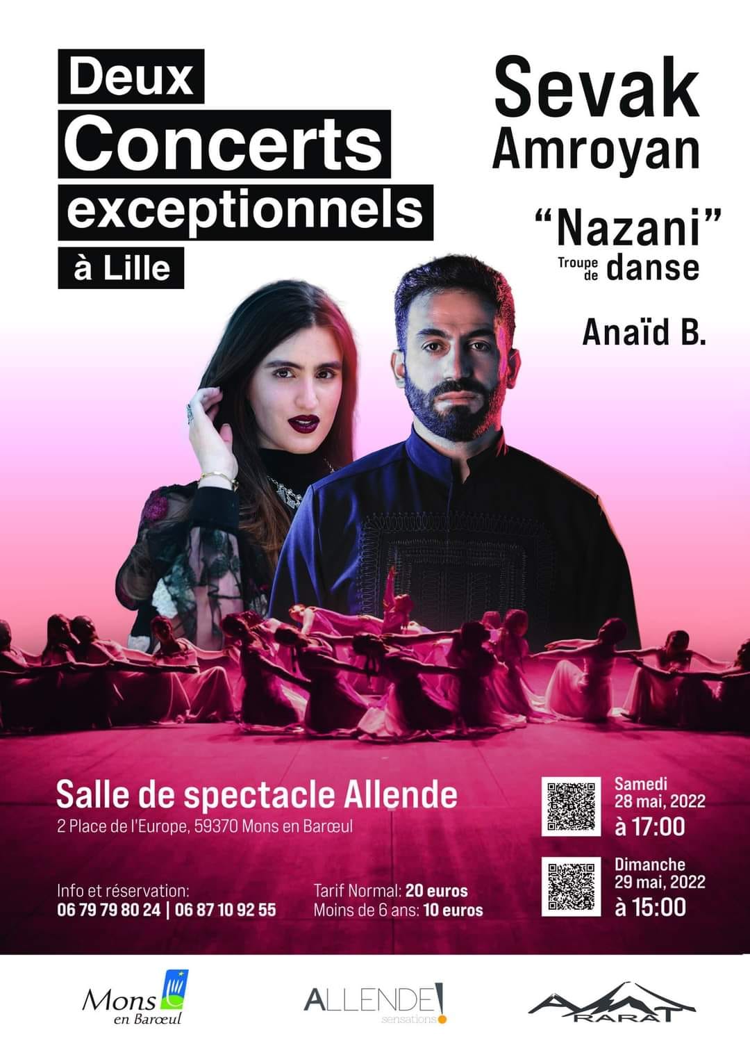 DEUX CONCERTS EXCEPTIONNELS A LILLE / SEVAK AMROYAN, TROUPE DE DANSE ...